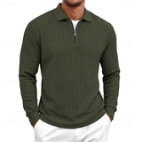 Declan | Textured Quarter-Zip Polo Shirt