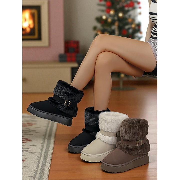 Yvette | Cozy Cuffed Snow Boots