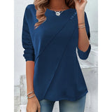 Danica | Draped Button-Accent Top