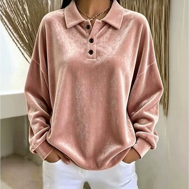 Cassidy | Relaxed Collared Pullover Top