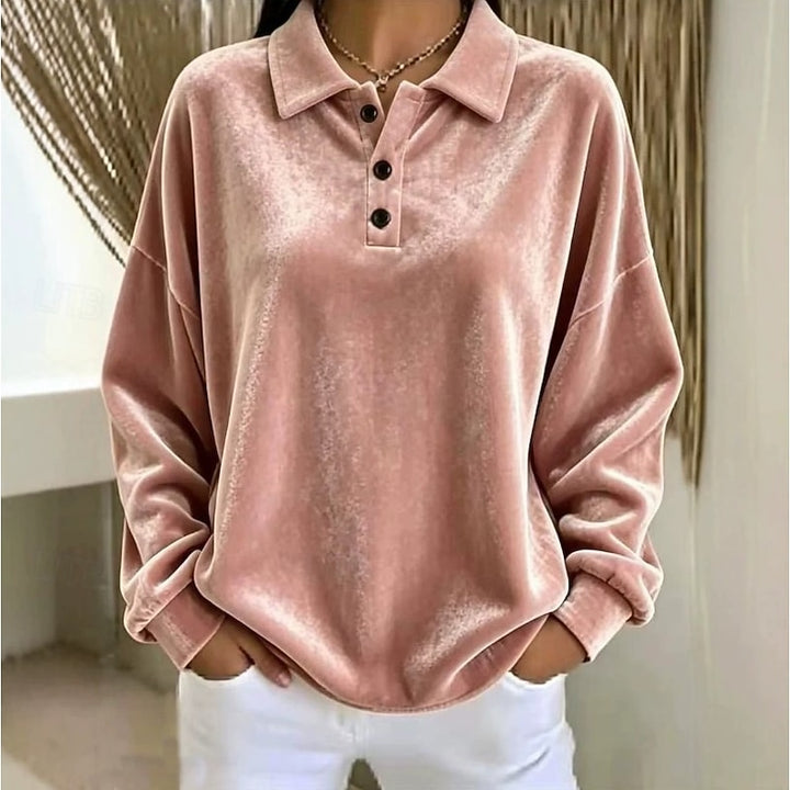 Cassidy | Relaxed Collared Pullover Top