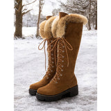 Matilda | Fur-Trimmed Lace-Up Winter Boots