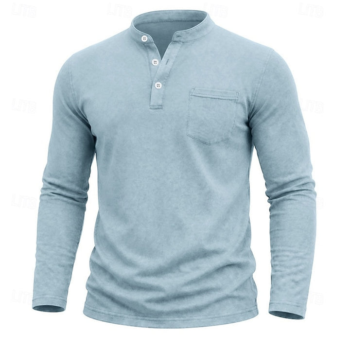 Landon | Classic Long-Sleeve Henley Shirt
