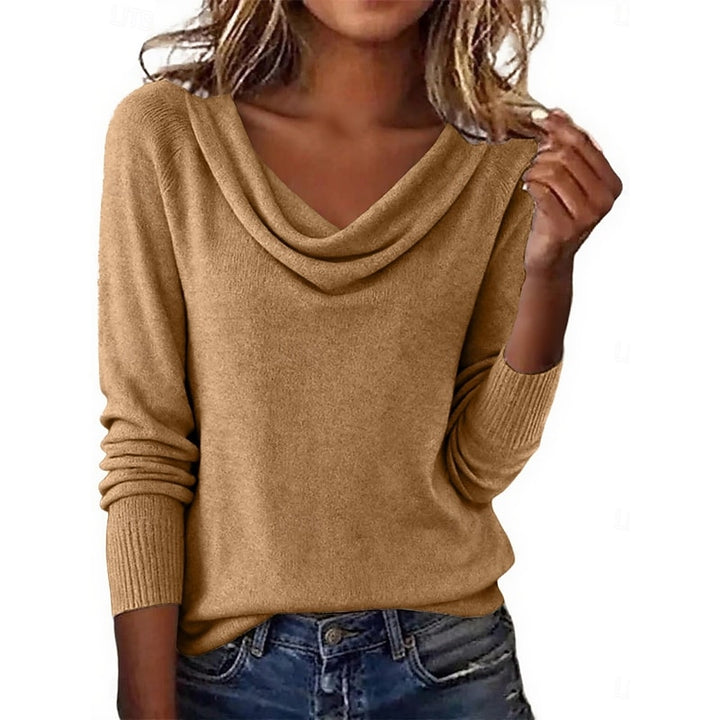 Nancy | Draped Cowl-Neck Sweater