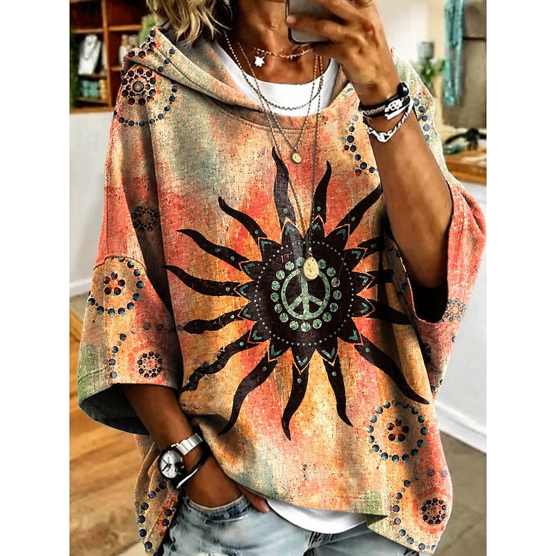 Noreen | Floral Print Hoodie