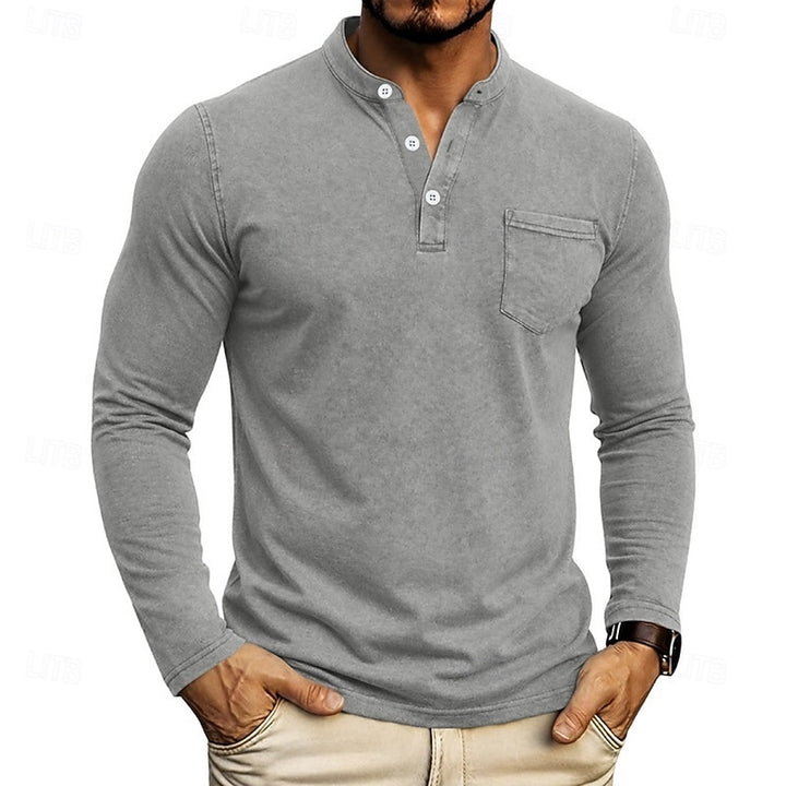Landon | Classic Long-Sleeve Henley Shirt