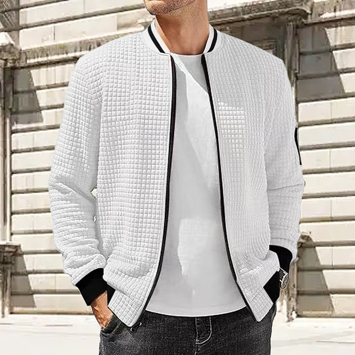 Callister | Textured Zip-Up Bomber Jacket