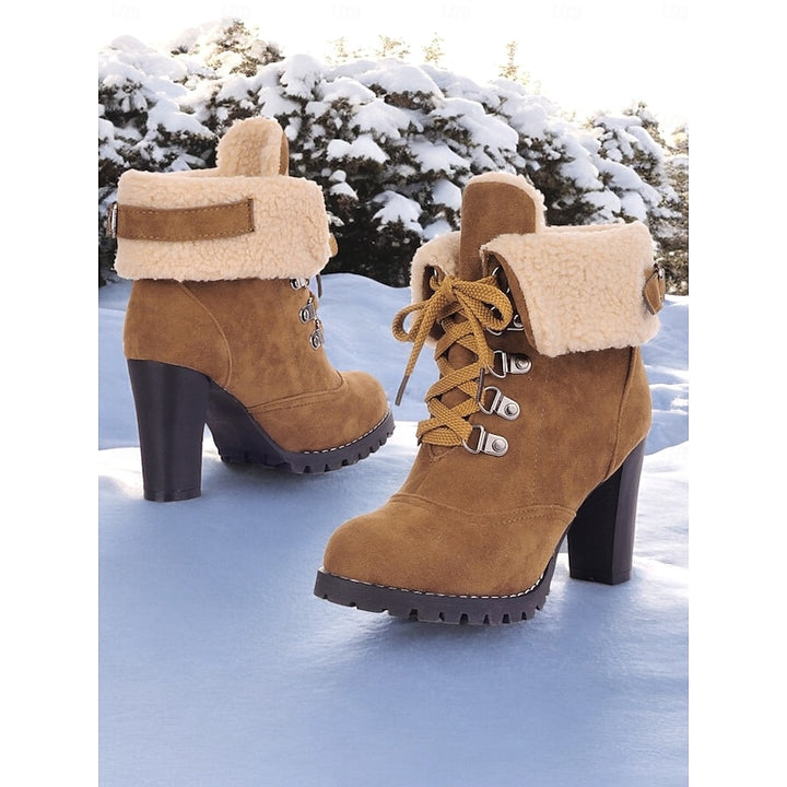 Winifred | Cozy Lace-Up Heeled Ankle Boots