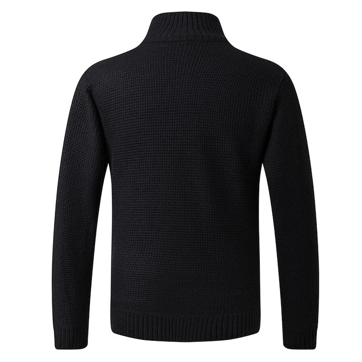 Vernon | Zip-Front Stand Collar Cardigan