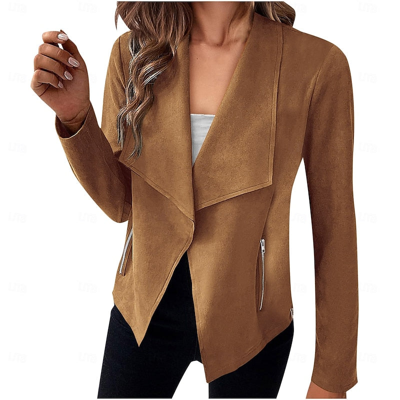 Sloane | Draped Open-Front Jacket