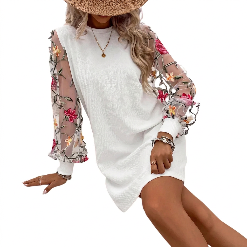 Cecilia | Floral Sleeve Shift Dress