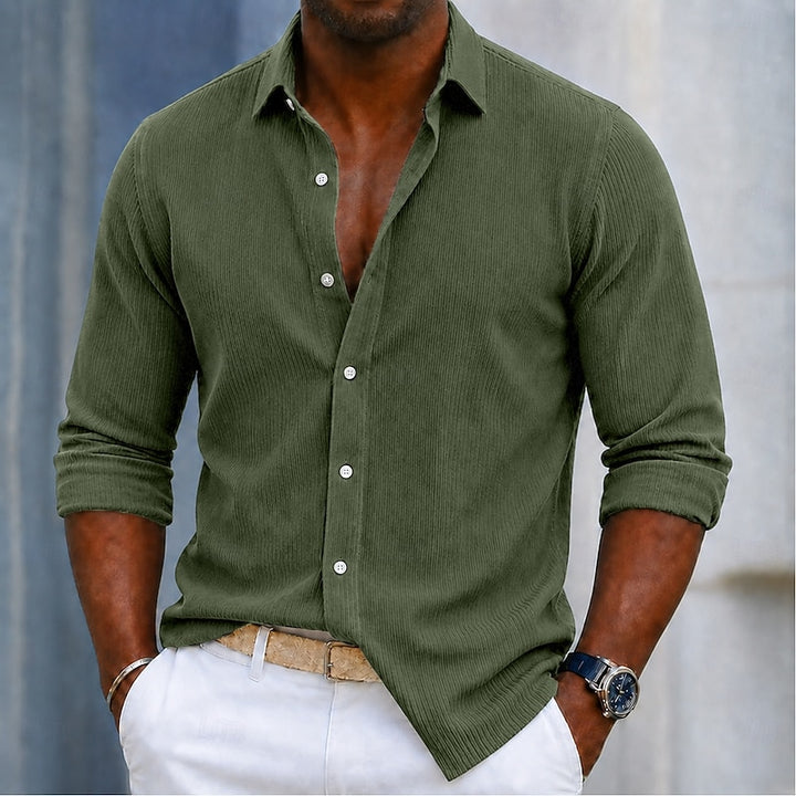 Sawyer | Ribbed Button-Up Shirt