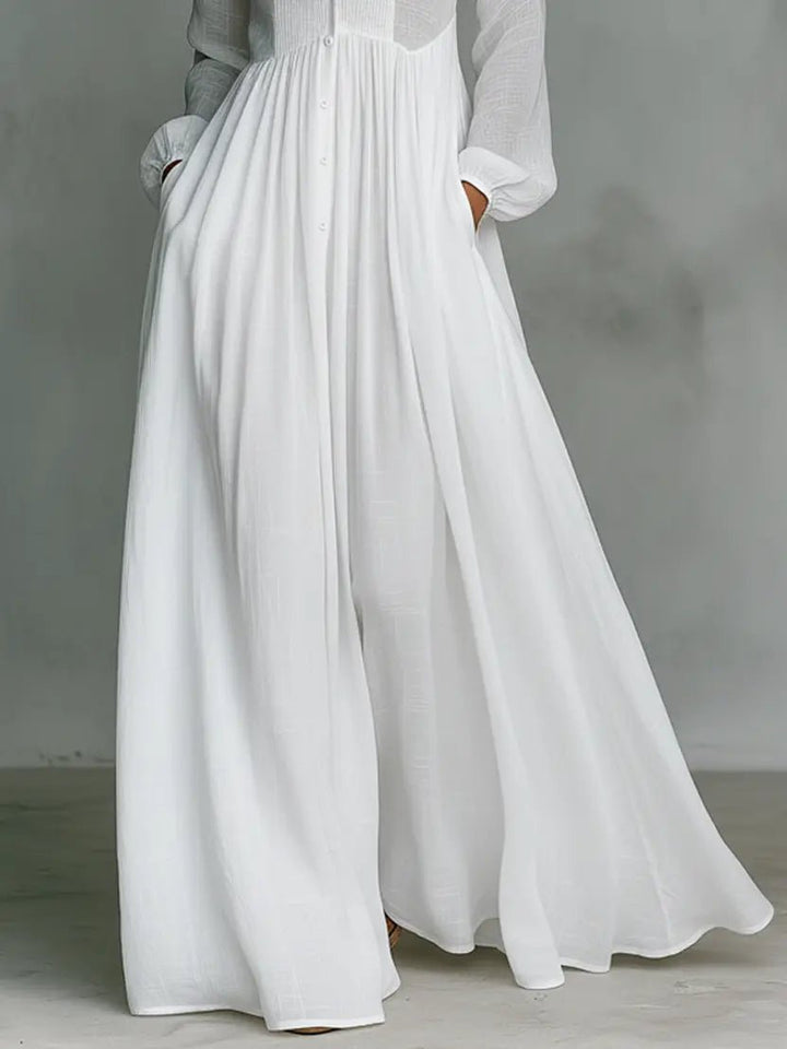 Imogen | Flowing Stand-Collar Maxi Dress