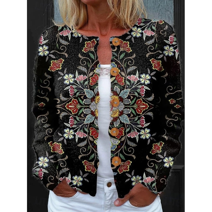 Felicia | Floral Button-Front Cardigan