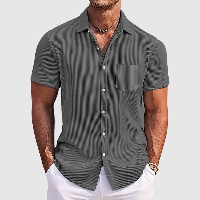 Frederick | Ribbed Short-Sleeve Button Shirt