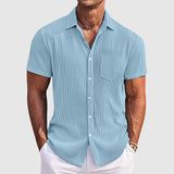 Frederick | Ribbed Short-Sleeve Button Shirt