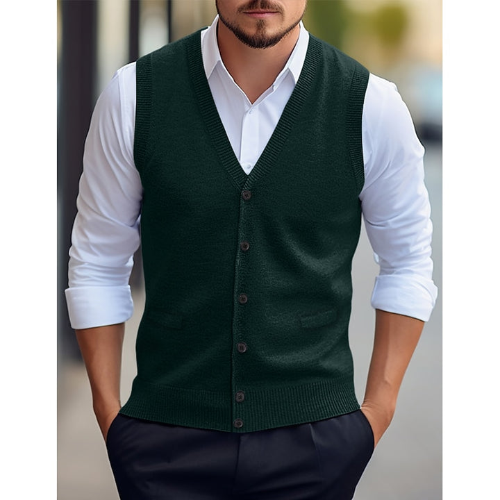Clifford | Christmas Button-Front Sweater Vest
