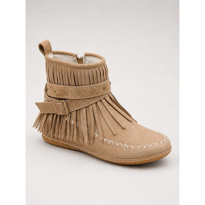Adele | Fringe Moccasin Ankle Boots