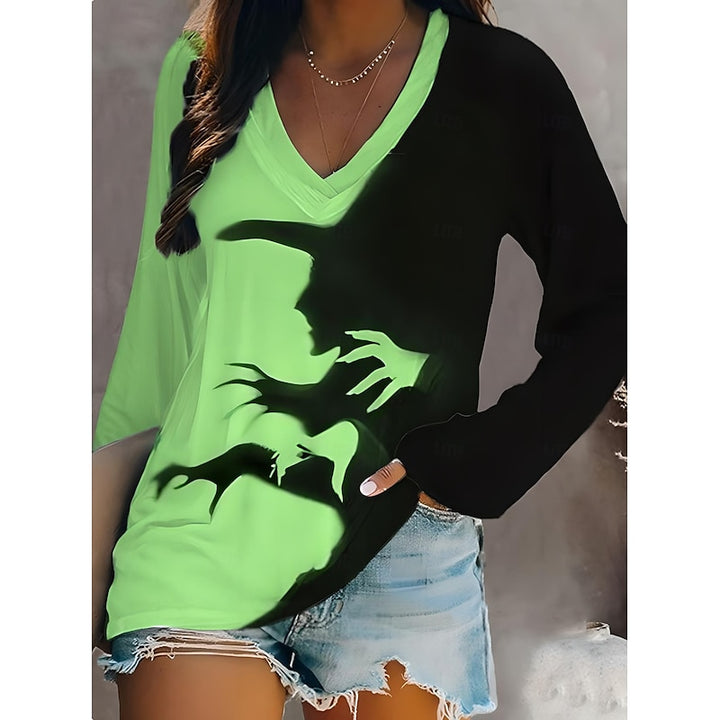 Rosemary | Halloween Graphic V-Neck Top