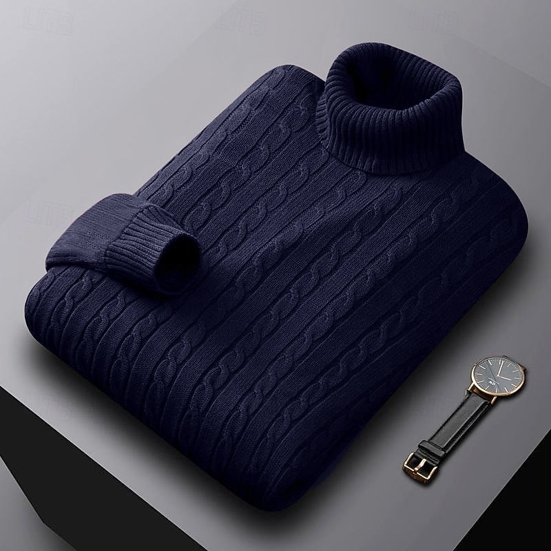 Callan | Cable-Knit Turtleneck Sweater
