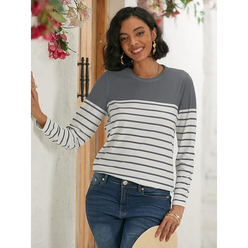 Cora | Striped Long-Sleeve Top