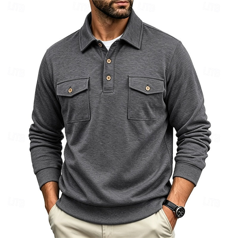 Marshall | Refined Long-Sleeve Polo Shirt