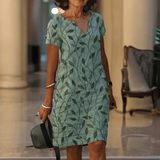 Lauren | Classic V Neck Midi Dress