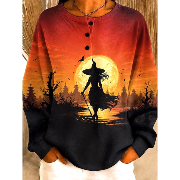 Greta | Halloween Graphic Crew-Neck Sweatshirt