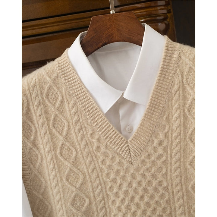 Frederick | Cable-Knit V-Neck Sweater Vest