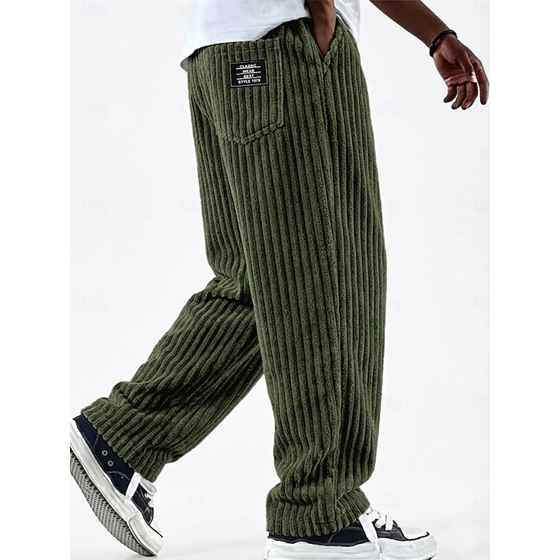 Chandler | Ribbed Straight-Leg Pants
