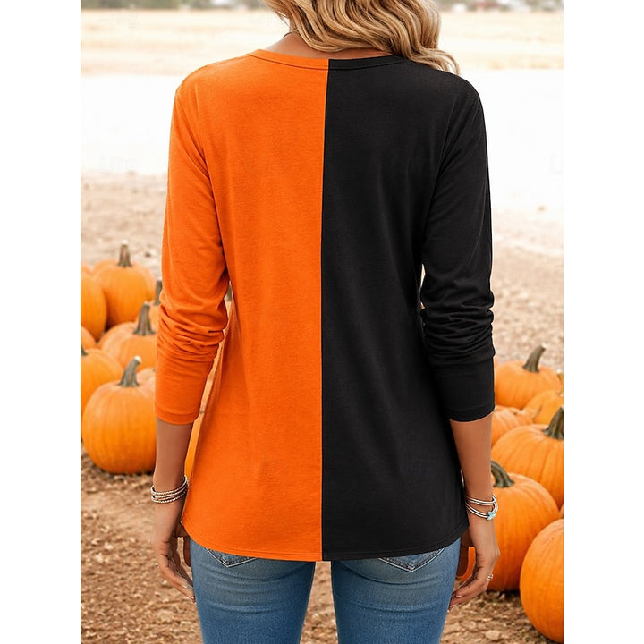Autumn | Halloween Pumpkin Long-Sleeve Top