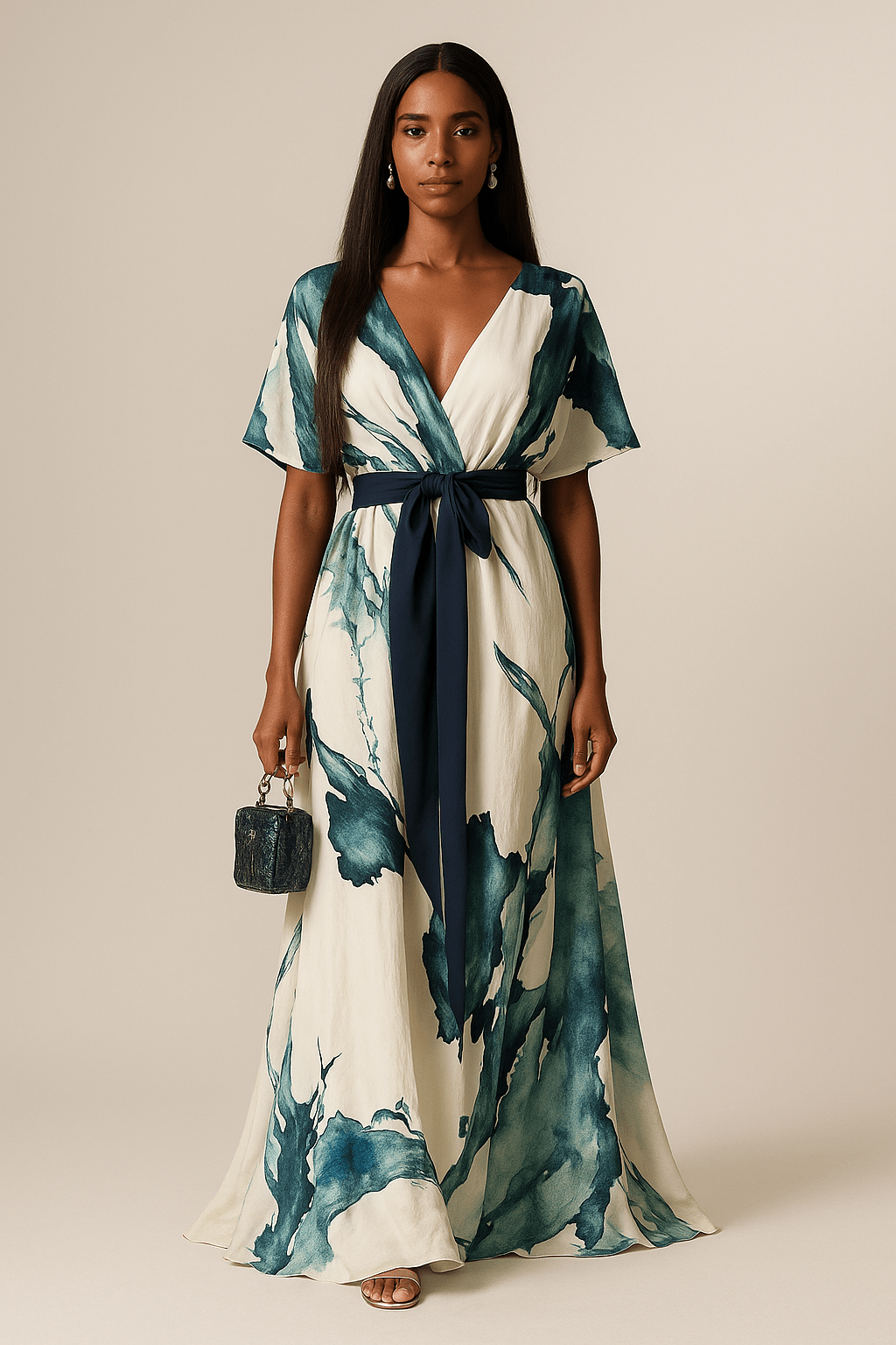 Marissa | Elegant Watercolour Print Dress