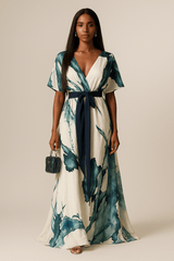 Marissa | Elegant Watercolour Print Dress
