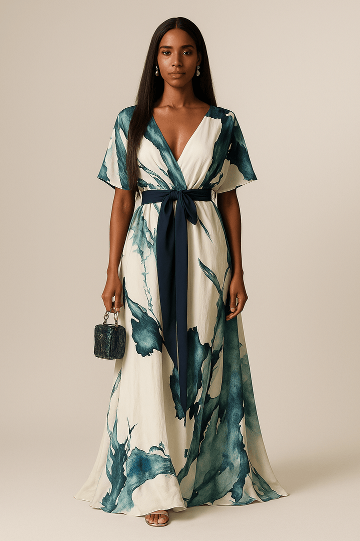 Marissa | Elegant Watercolour Print Dress
