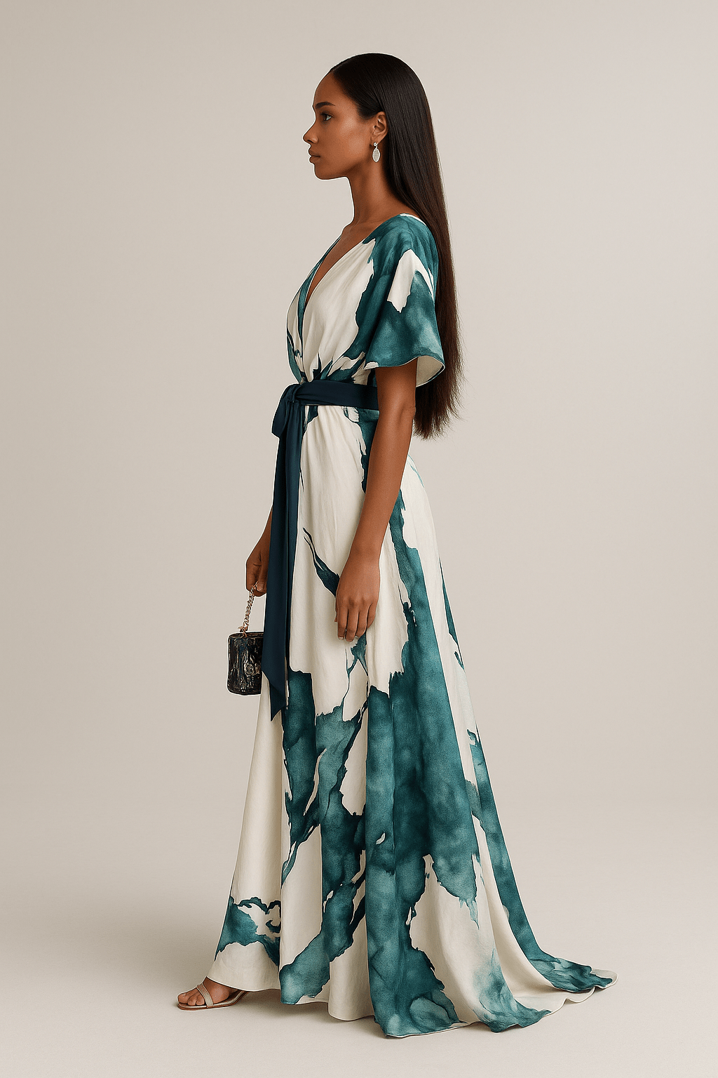 Marissa | Elegant Watercolour Print Dress