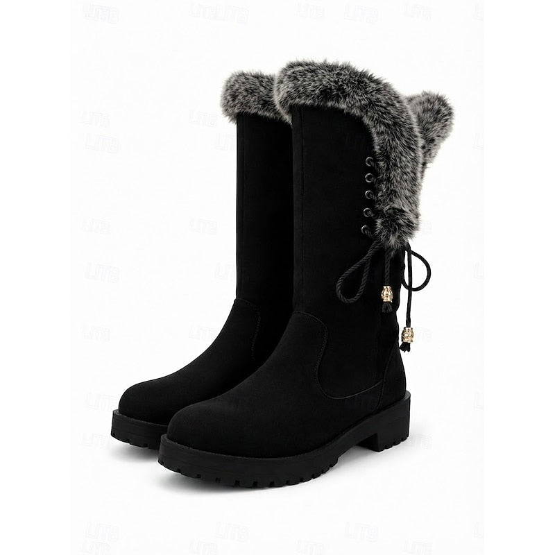 Aurora | Fur-Trimmed Knee-High Winter Boots