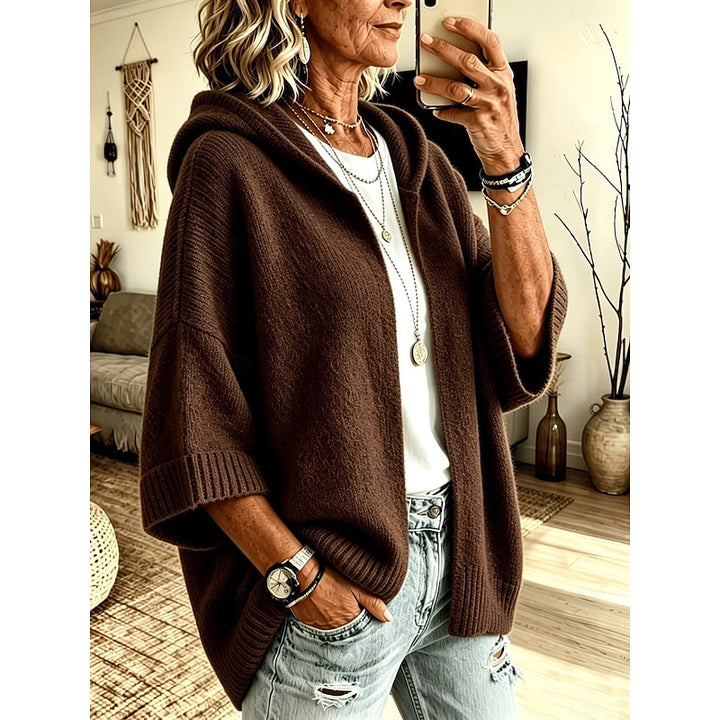 Colleen | Cozy Hooded Open-Front Cardigan