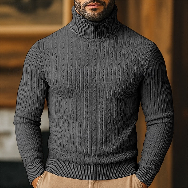 Conrad | Cable-Knit Turtleneck Sweater