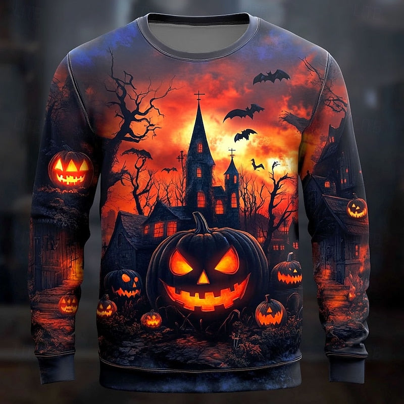 Hollis | Halloween Pumpkin Graphic Sweatshirt
