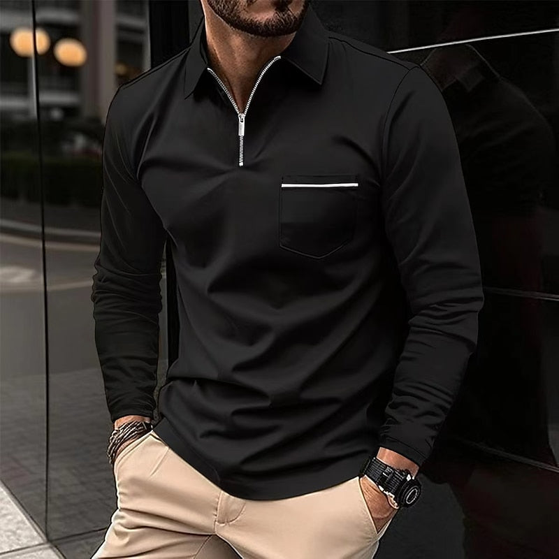 Ashton | Refined Quarter-Zip Polo Shirt
