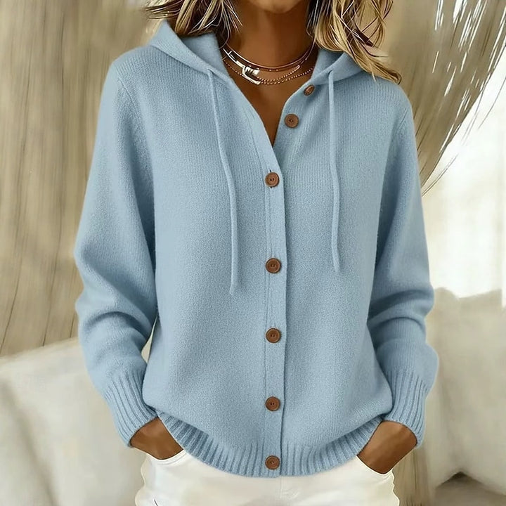 Deborah | Relaxed Hooded Button-Down Cardigan