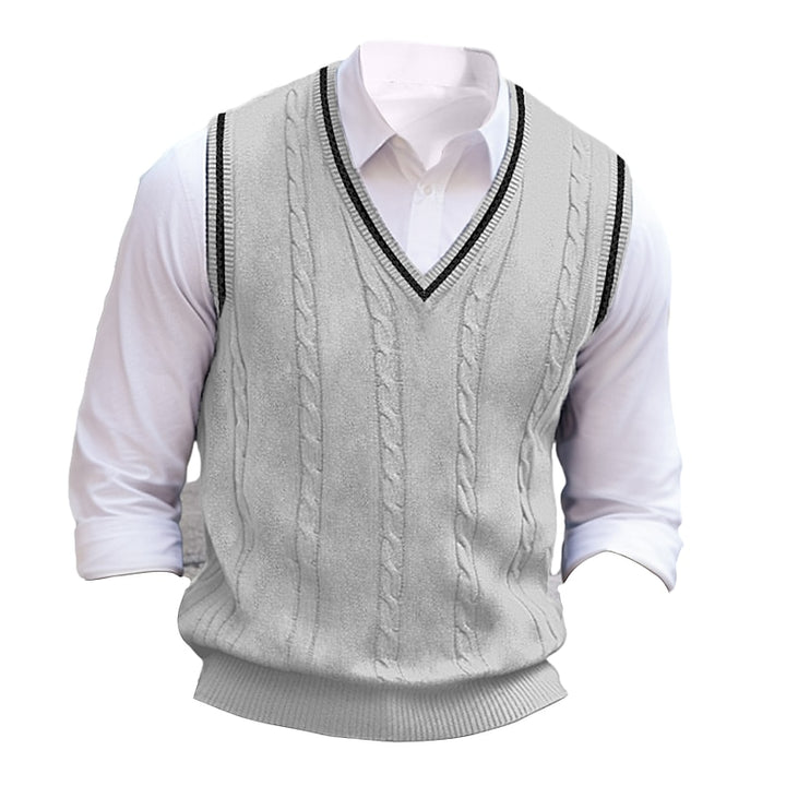Barclay | Cable-Knit V-Neck Sweater Vest