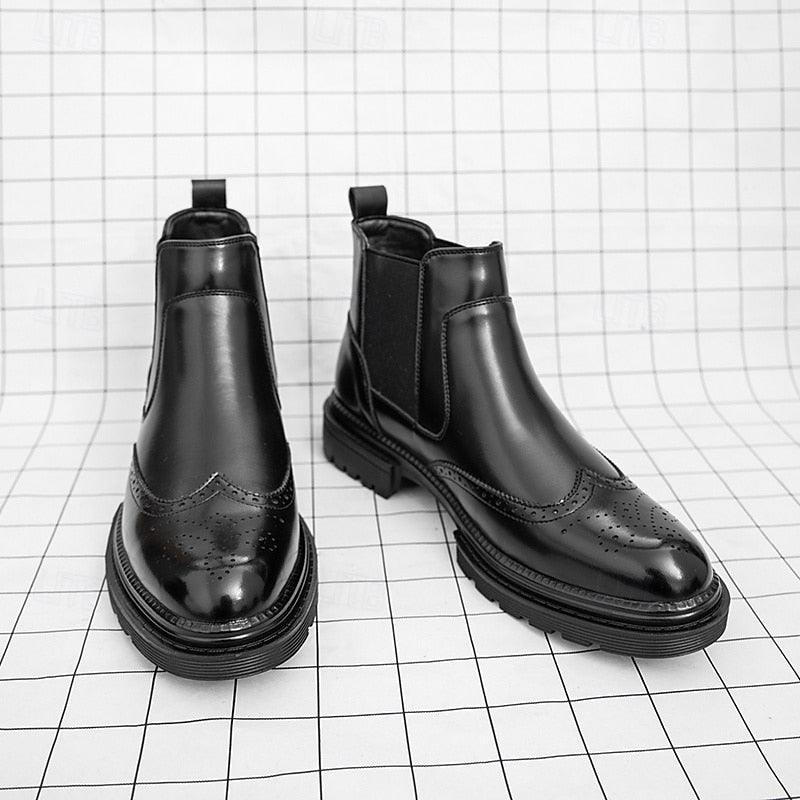 Barnaby | Refined Wingtip Chelsea Boots