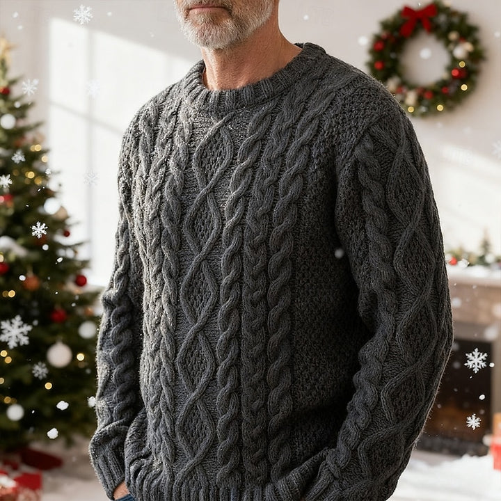 Wallace | Cable-Knit Crew Neck Sweater