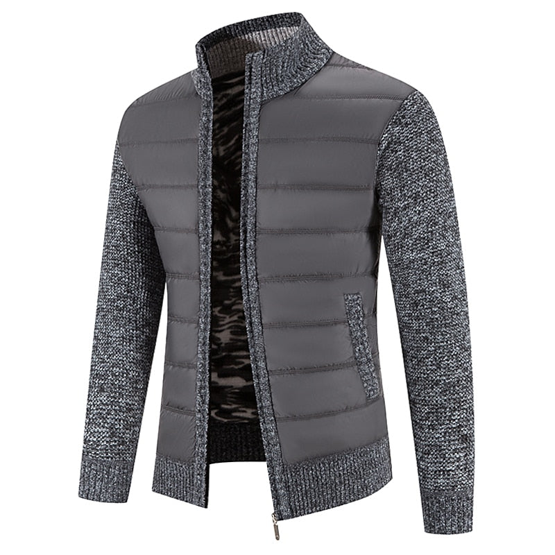 Vernon | Zip-Front Stand Collar Cardigan
