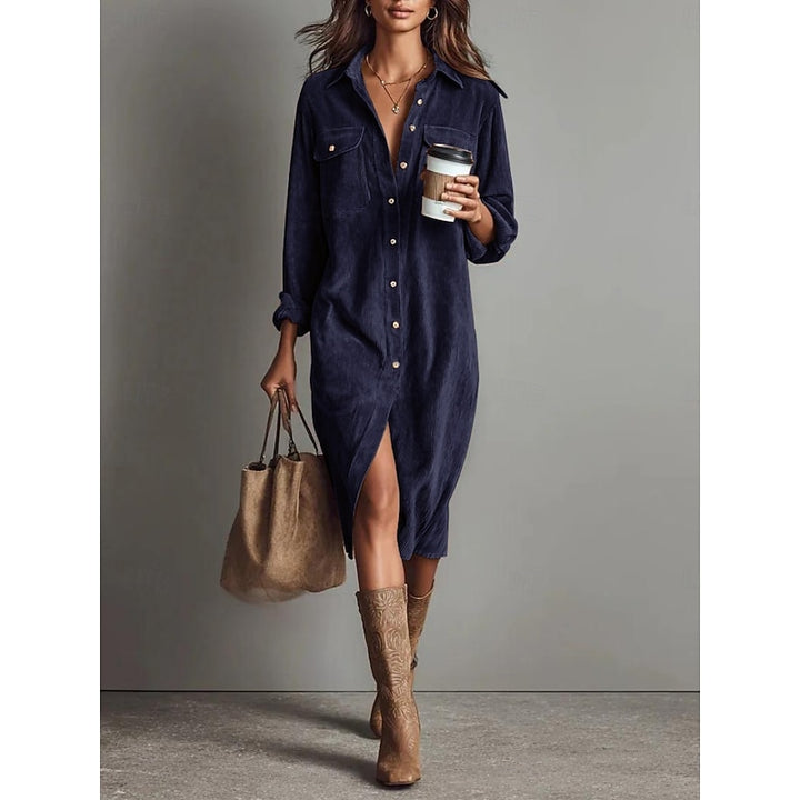 Louisa | Relaxed Button-Front Shirt Dress