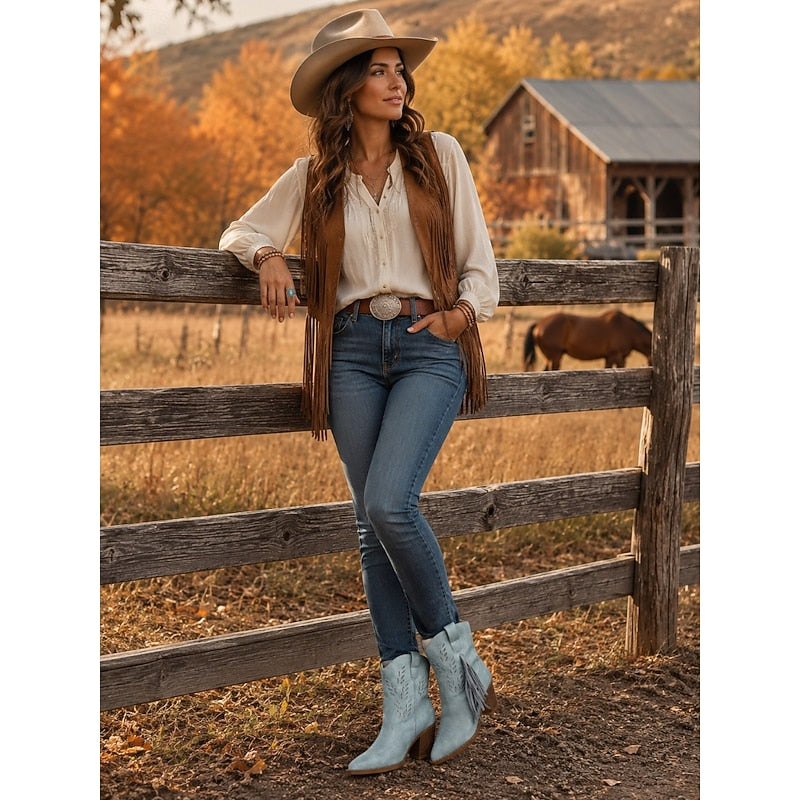 Georgina | Western Tassel Ankle Boots