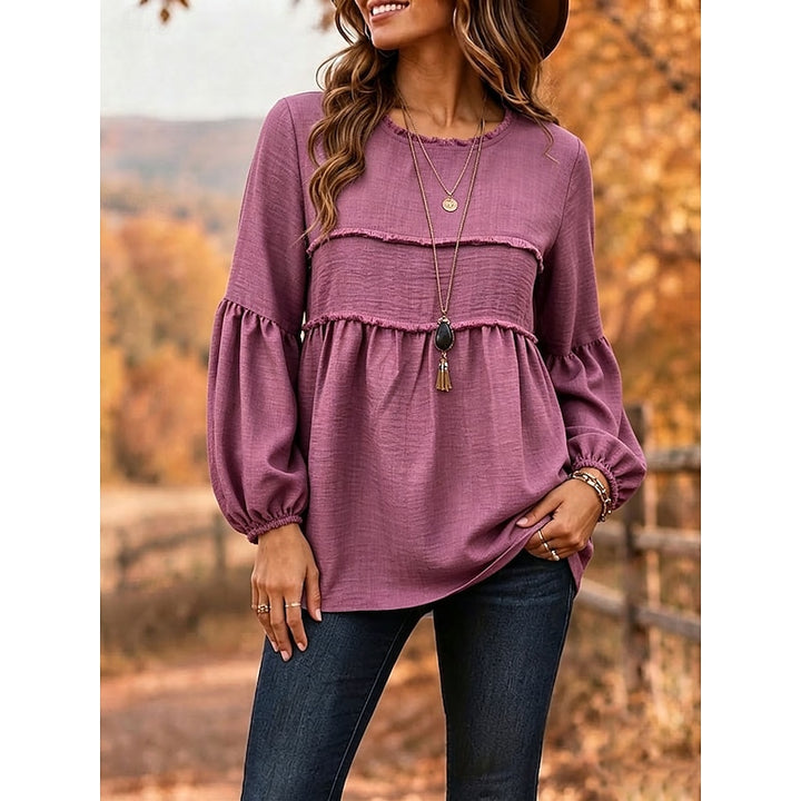 Deanna | Relaxed Peplum Blouse
