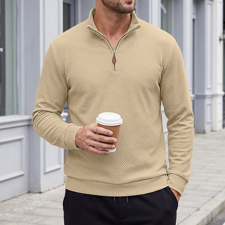 Sawyer | Textured Quarter-Zip Pullover