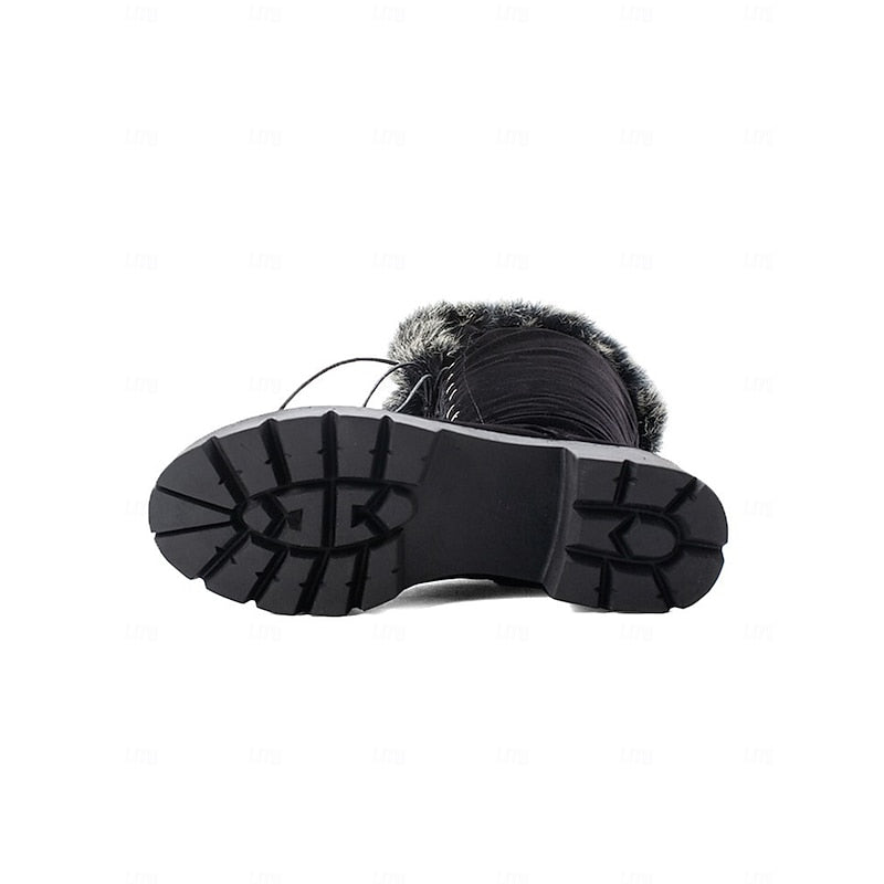 Matilda | Fur-Trimmed Lace-Up Winter Boots